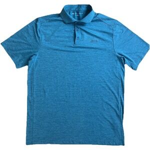 Travis Mathew Polo Shirt Men's L Blue Performance Golf Tennis Stretch Athletic